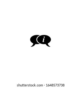 conversation icon. flat, simple, black