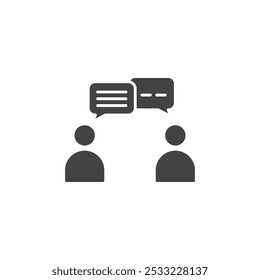 Icono de conversación Conjunto de contorno simple plano
