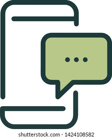 Conversation icon flat style illustration isolated on white background
