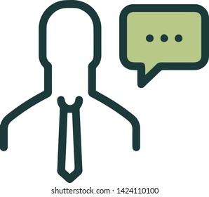 Conversation icon flat style illustration isolated on white background