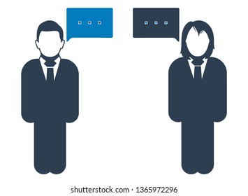 Conversation icon. Flat style vector EPS.