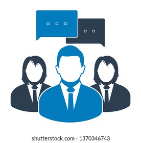 Conversation icon. Flat style vector EPS.