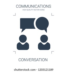 conversation icon. high quality filled conversation icon on white background. from communications collection flat trendy vector conversation symbol. use for web and mobile
