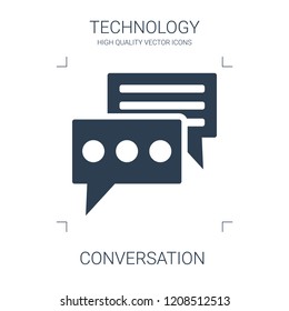 conversation icon. high quality filled conversation icon on white background. from technology collection flat trendy vector conversation symbol. use for web and mobile