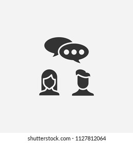 Conversation icon illustration,vector dialog sign symbol