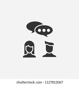 Conversation icon illustration,vector dialog sign symbol