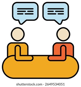 Ícone de conversa isolado no branco