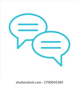 Conversation icon. Isolated on white background. Blue icon.