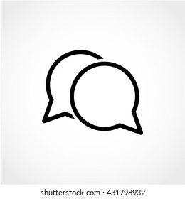 Conversation Icon Isolated on White Background