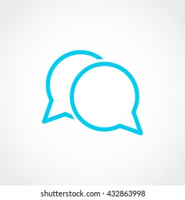 Conversation Icon Isolated on White Background