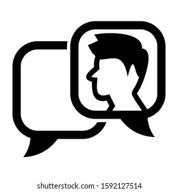 conversation icon isolated sign symbol vector illustration - high quality black style vector icons
