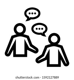 conversation icon isolated sign symbol vector illustration - high quality black style vector icons
