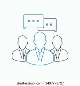 Conversation icon. Line style vector EPS.