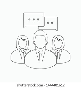 Conversation icon. Line style vector EPS.