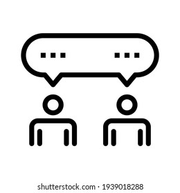 Conversation icon. Line vector. Isolated on white background.