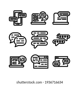 icono de conversación o logotipo símbolo de signo aislado ilustración vectorial - Colección de iconos vectoriales de estilo negro de alta calidad
