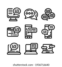 conversation icon or logo isolated sign symbol vector illustration - Collection of high quality black style vector icons
