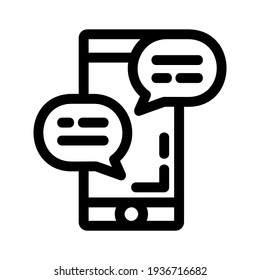 icono de conversación o logotipo símbolo de signo aislado ilustración vectorial - iconos vectoriales de estilo negro de alta calidad
