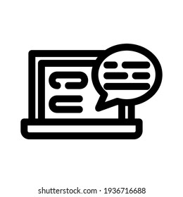 icono de conversación o logotipo símbolo de signo aislado ilustración vectorial - iconos vectoriales de estilo negro de alta calidad
