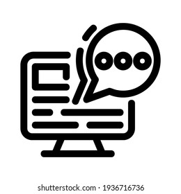 Konversationssymbol oder Logo einzeln auf Zeichen, Vektorgrafik - hochwertige Vektorsymbole mit schwarzem Hintergrund
