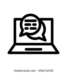 Konversationssymbol oder Logo einzeln auf Zeichen, Vektorgrafik - hochwertige Vektorsymbole mit schwarzem Hintergrund
