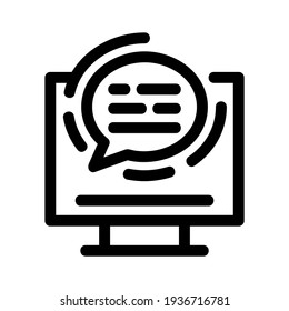 icono de conversación o logotipo símbolo de signo aislado ilustración vectorial - iconos vectoriales de estilo negro de alta calidad
