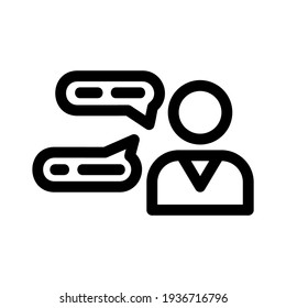 conversation icon or logo isolated sign symbol vector illustration - high quality black style vector icons
