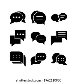 conversation icon or logo isolated sign symbol vector illustration - Collection of high quality black style vector icons

