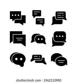 conversation icon or logo isolated sign symbol vector illustration - Collection of high quality black style vector icons
