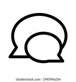 icono de conversación o logotipo símbolo de signo aislado ilustración vectorial - iconos vectoriales de estilo negro de alta calidad
