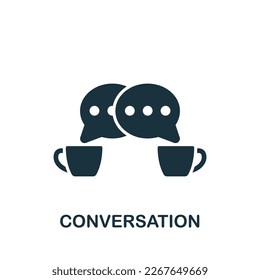 Conversation icon. Monochrome simple sign from speech collection. Group talk icon for logo, templates, web design and infographics.