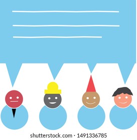 conversation icon on white background. flat style. conversation persons icon for your web site design, logo, app, UI. chat sign. chat symbol.