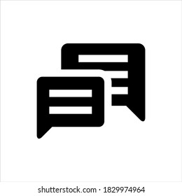 Icono de conversación sobre fondo blanco