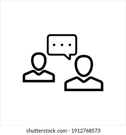 Conversation icon on white background