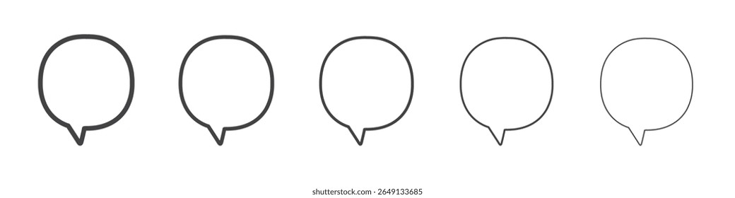 Símbolo de vetor de ilustração de contorno do ícone de conversa