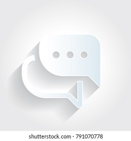 Conversation Icon (Paper Cut)