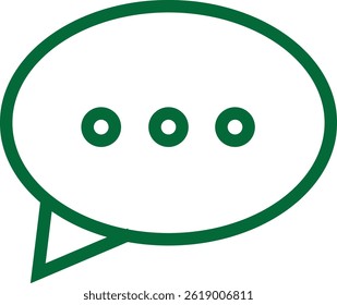 Conversation icon representing communication, messaging, and dialogue, designed in a clean and modern style for chat apps, social media, or customer service platforms.