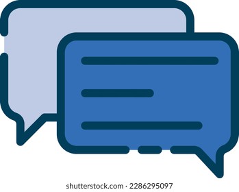 The conversation icon represents communication and exchange of ideas between people. It is often used in messaging apps, social media platforms, and chatbots to indicate that a conversation is taking 