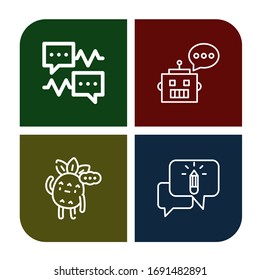conversation icon set. Collection of Speech bubble, Chatbot, Thinking, Chatting icons