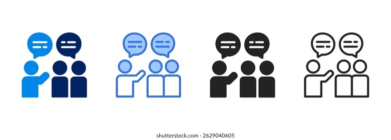 Conversation Icon Set Different Style Collection