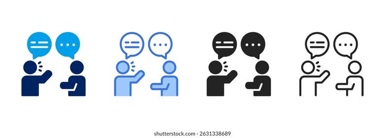 Conversation Icon Set Different Style Collection