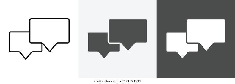Conversation icon set vector art
