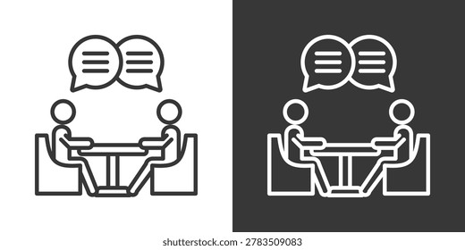 Conversation Icon Set Vector Collection Isolated In Black And White