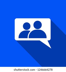 Conversation icon with shadow , sign design