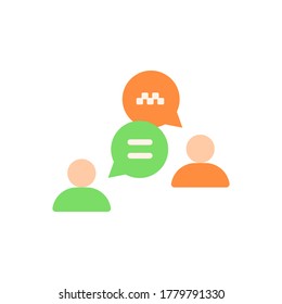 Conversation icon. Simple color vector elements of taxi service icons for ui and ux, website or mobile application