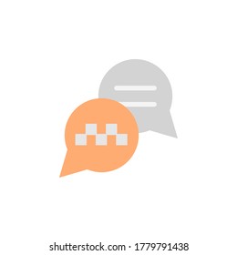 Konversationssymbol. Einfache, farbige Vektorelemente von Taxi-Service-Icons für i und ux, Website oder mobile Anwendungen