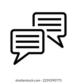Conversation icon.  Simple editable vector graphics.
