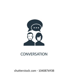 conversation icon. Simple element illustration. conversation concept symbol design from message collection. Can be used for web and mobile.