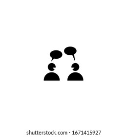 conversation icon. simple, flat, black.