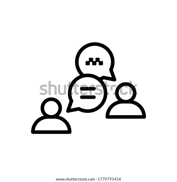 Conversation\
icon. Simple line, outline vector elements of taxi service icons\
for ui and ux, website or mobile\
application